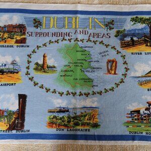 VTG Dublin Ireland Souvenir Kitchen Towel